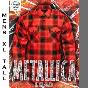 DIXXON FLANNEL x METALLICA LOAD Flannel Shirt Collab - Men's XLT , XL Tall